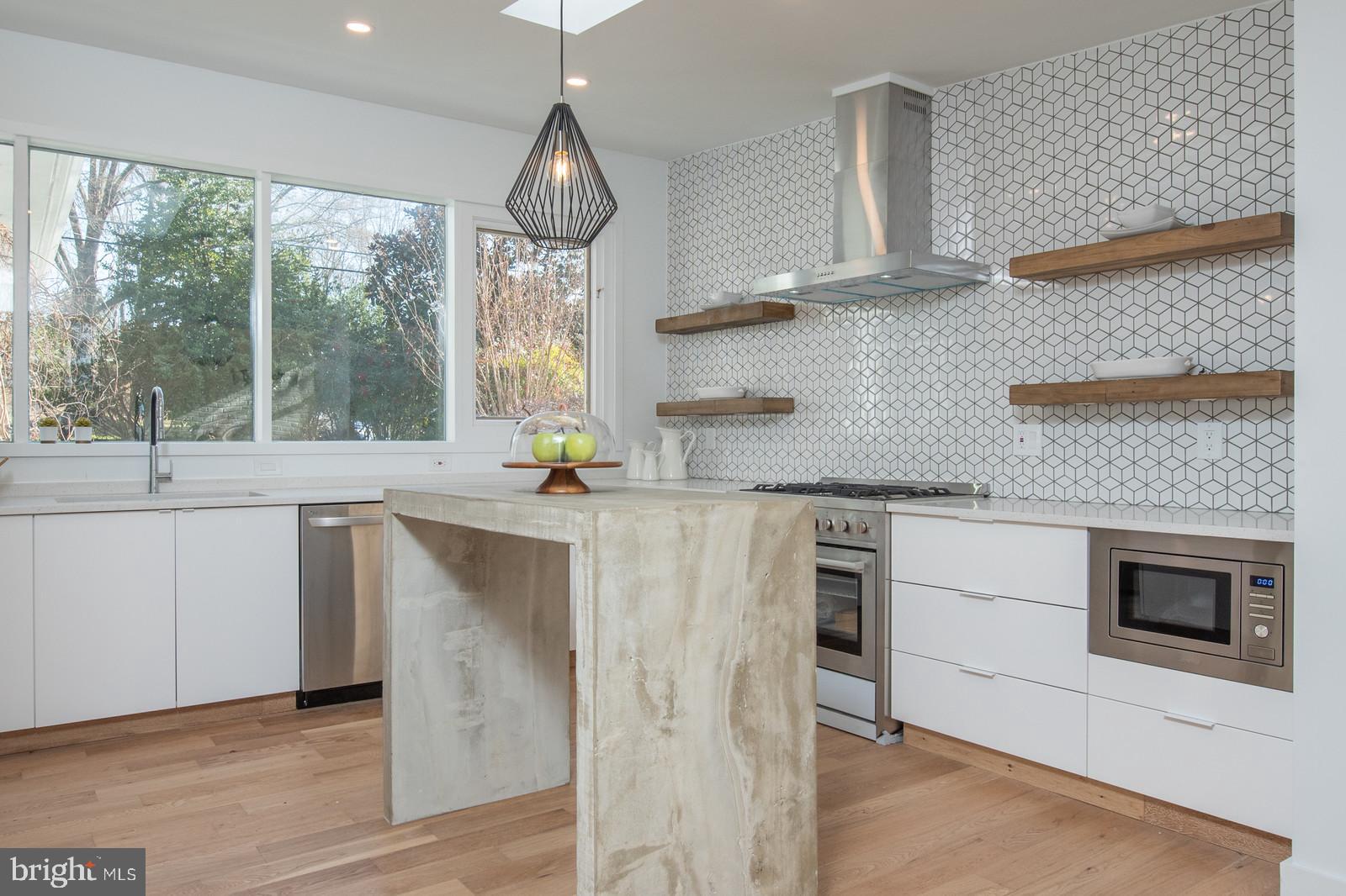 2207 Marthas Road Alexandria, VA 22307 - Photo 39 of 59 Remodeled Kitchen with Custom Concrete Island