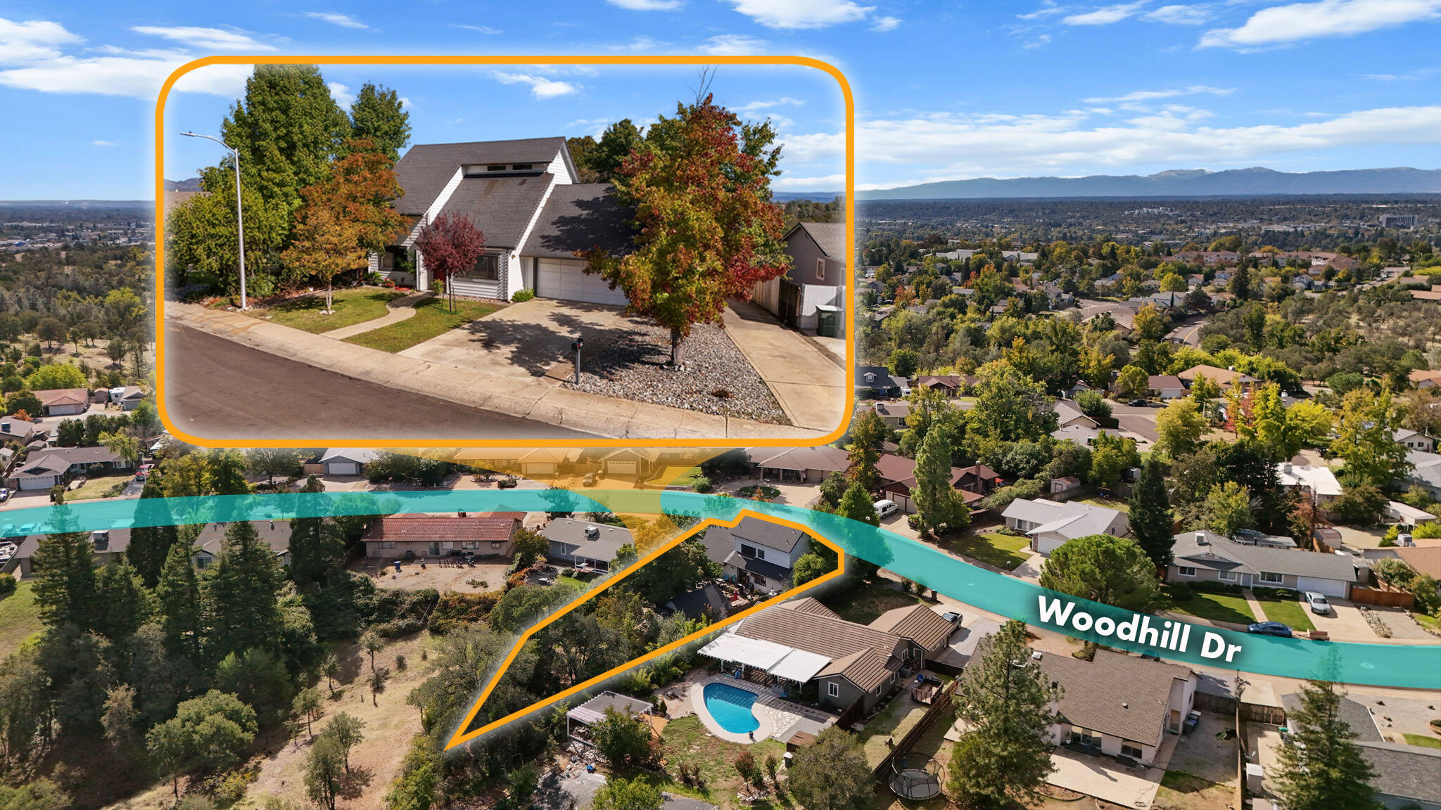 404 Woodhill Drive Redding, CA 96003 - Photo 50 of 52 an aerial view of multiple house