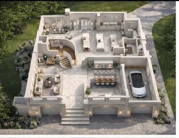 a picture of a table and chairs in the patio