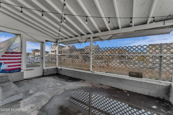 a view of a room with racks