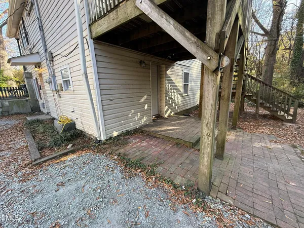 a view of a house with a patio