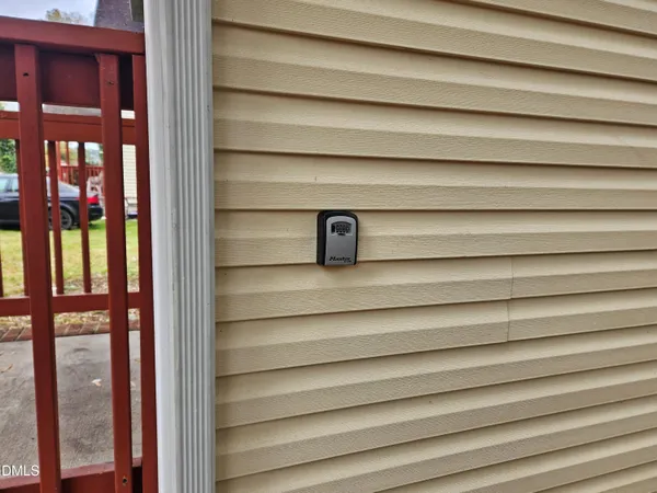 a close up view of sliding door