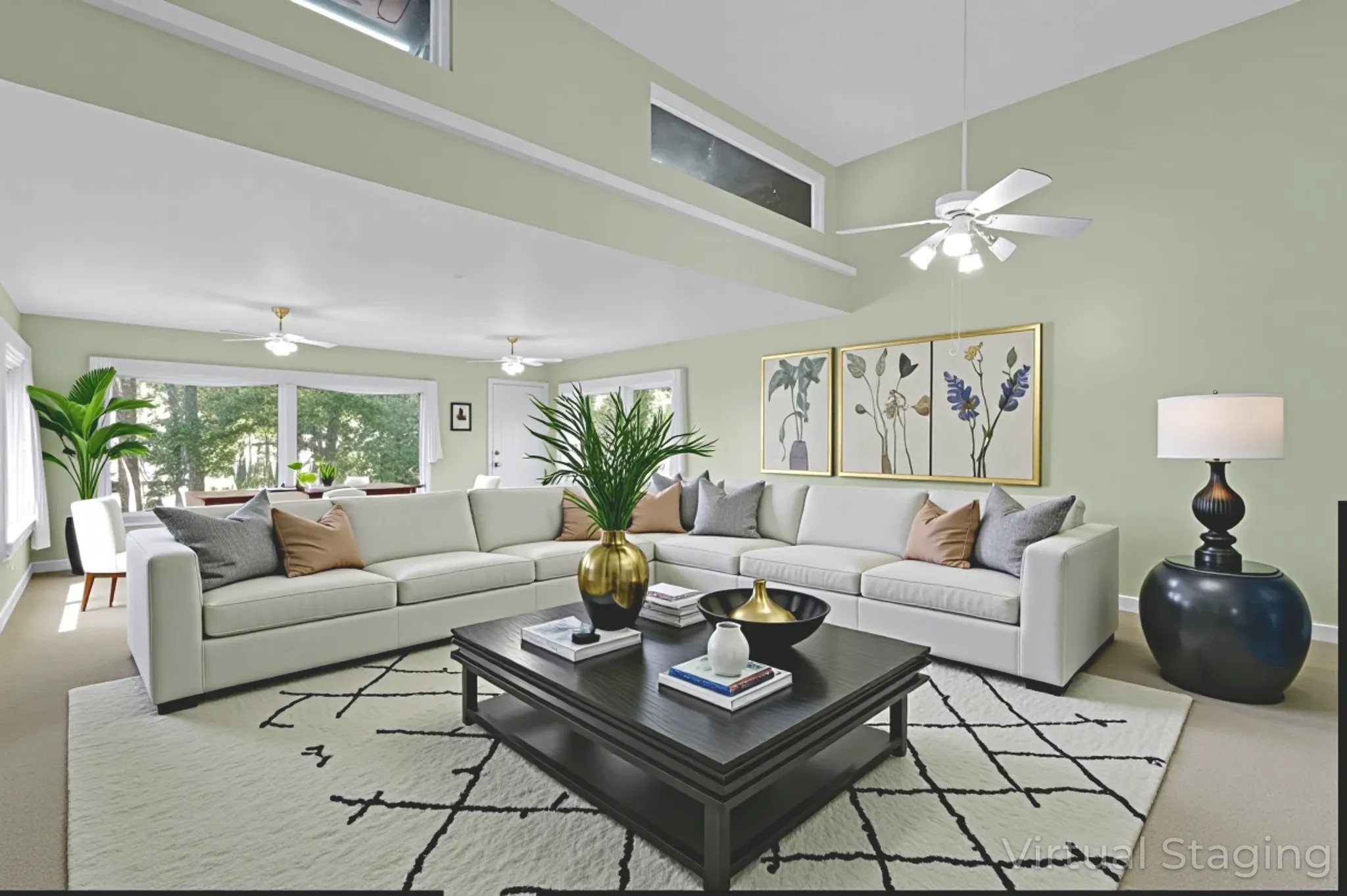 162 Villa Way Coldspring, TX 77331 - Photo 1 of 28 Extended Living/Dining room with panoramic windows staged