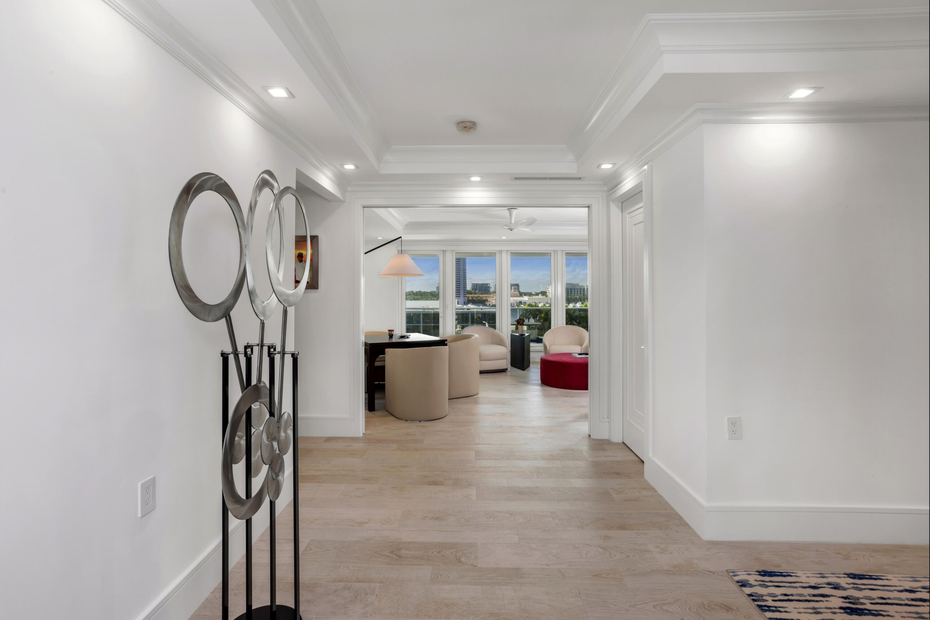 750 South Ocean Boulevard, Unit 6S Boca Raton, FL 33432 - Photo 16 of 40 FOYER TO MEDIA ROOM