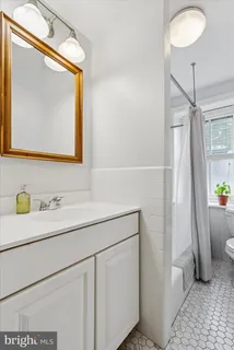 a bathroom with a sink a mirror and a toilet