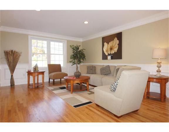 23 Mott Street, Unit 1 Arlington, MA 02474 - Photo 7 of 28 a living room with fireplace furniture and a wooden floor