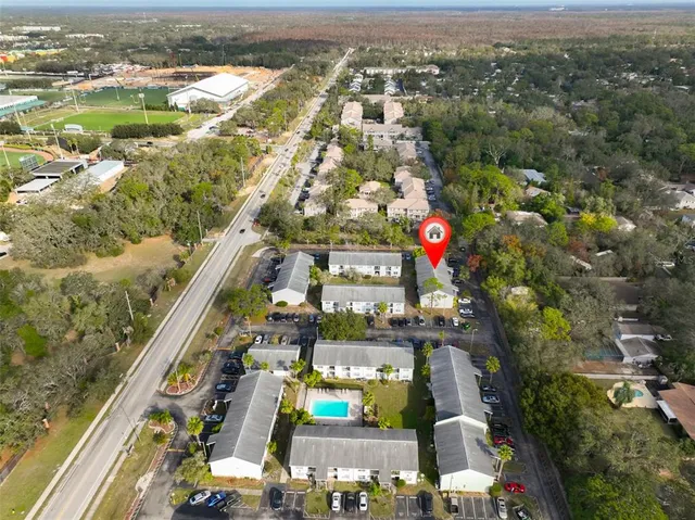 a view of a city with tall buildings