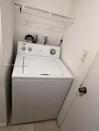 a close up view of washer and dryer