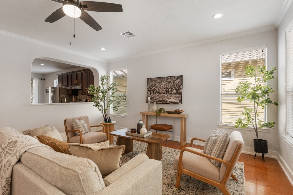 6020 Rutledge Lane Austin, TX 78745 - Photo 15 of 40 a living room with furniture and a large window