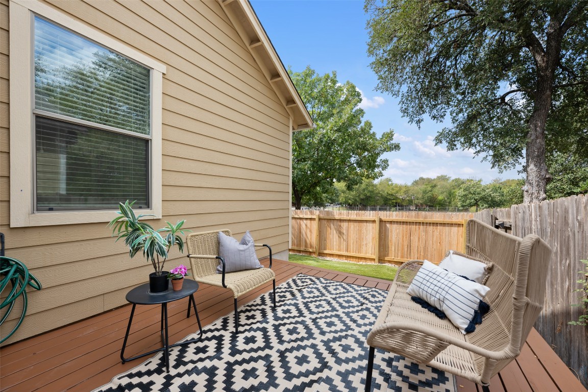 6020 Rutledge Lane Austin, TX 78745 - Photo 36 of 40 a view of balcony with couch and outdoor seating