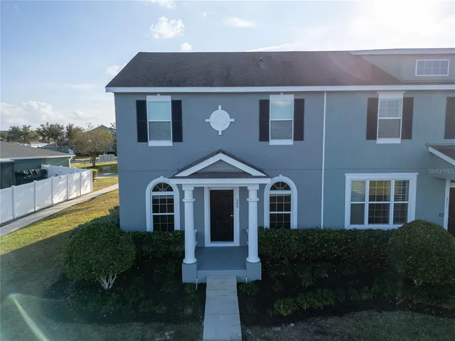 a aerial view of a house