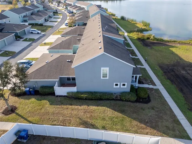 a view of a lake with outdoor space