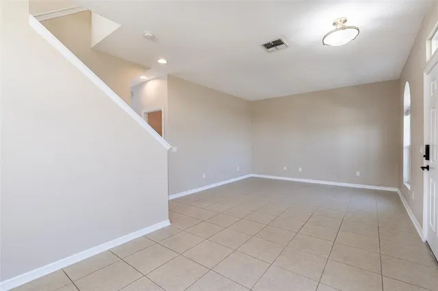 a view of an entryway with stairs