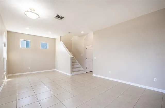 a view of an entryway with stairs