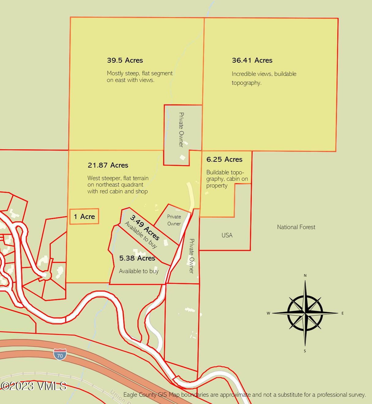 1281 Beard Creek Road Edwards, CO 81632 - Photo 18 of 20 105-Acre Map 2