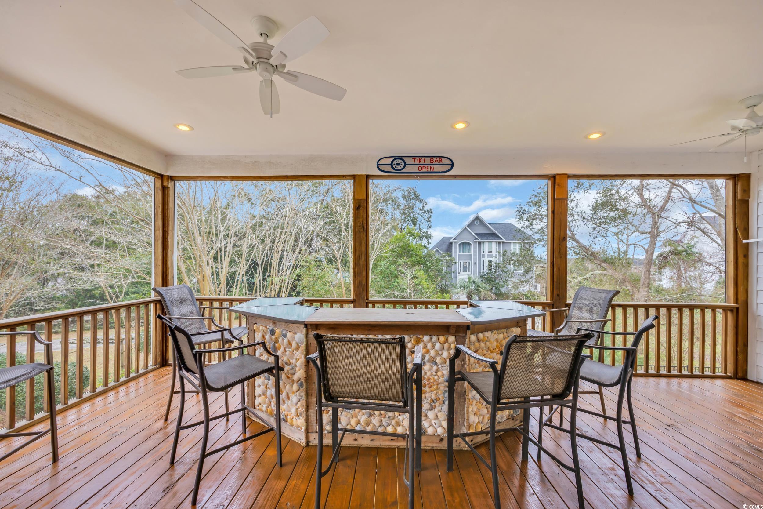 830 Channel Cat Cove Murrells Inlet, SC 29576 - Photo 26 of 40 Sunroom featuring ceiling fan