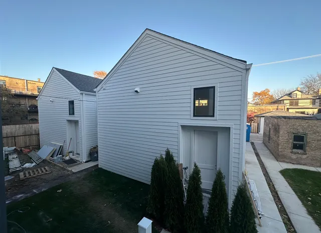 a backyard of a house