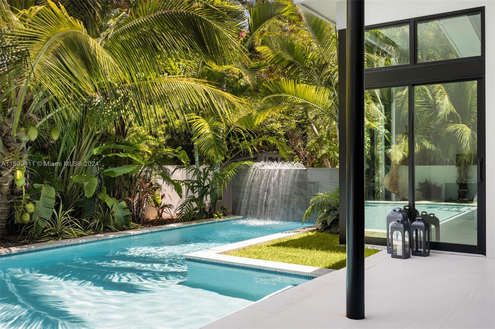 5225 La Gorce Drive Miami Beach, FL 33140 - Photo 46 of 64 a view of a backyard with swimming pool