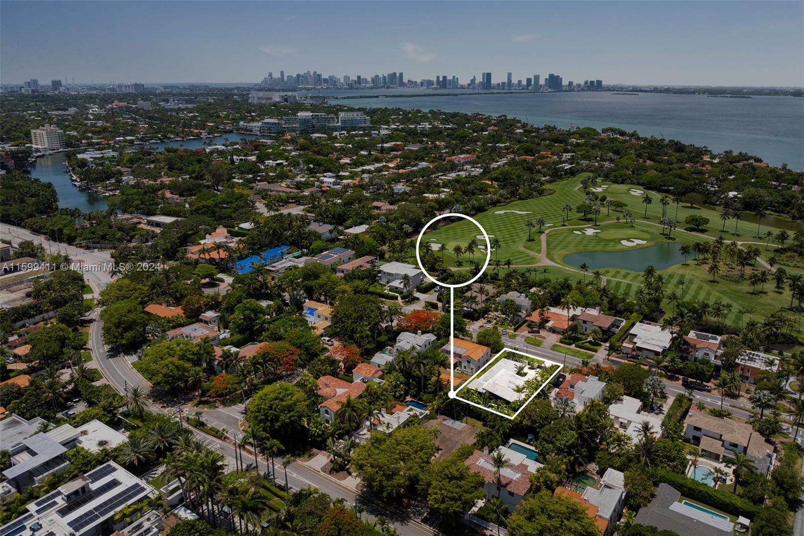 5225 La Gorce Drive Miami Beach, FL 33140 - Photo 64 of 64 an aerial view of a house with a lake view