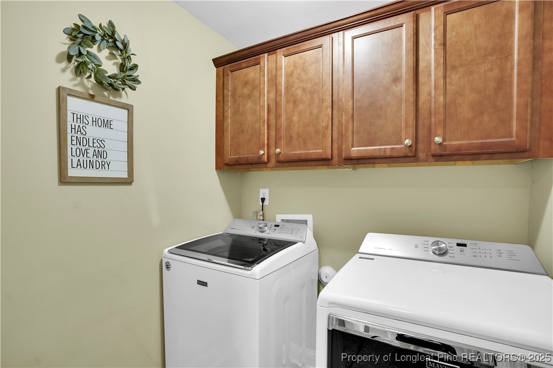831 Thrush Drive Vass, NC 28394 - Photo 26 of 35 a utility room with dryer and washer