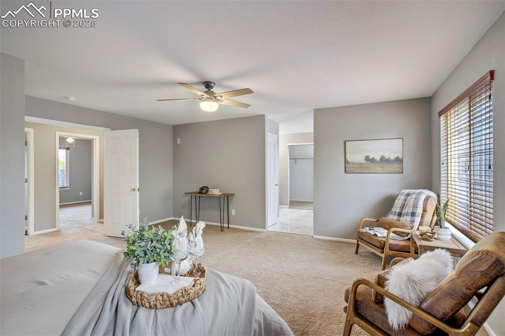 3140 River Valley View Colorado Springs, CO 80922 - Photo 20 of 49 a living room with furniture and a chandelier