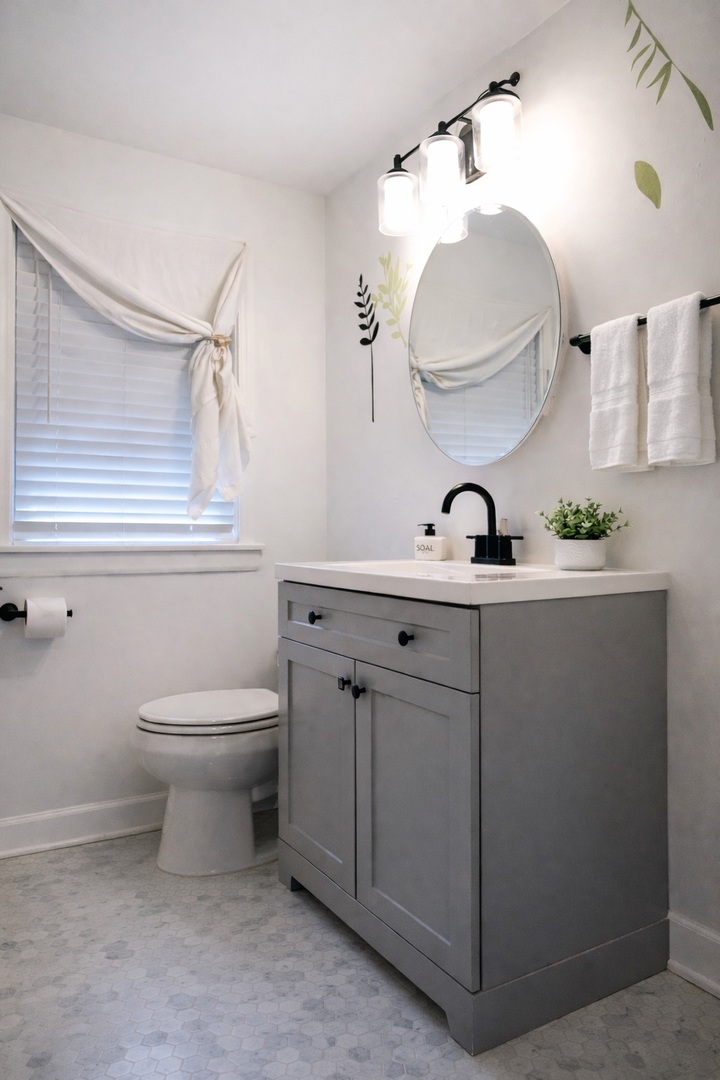9044 South Merrill Avenue Chicago, IL 60617 - Photo 10 of 46 a bathroom with a toilet a sink and mirror
