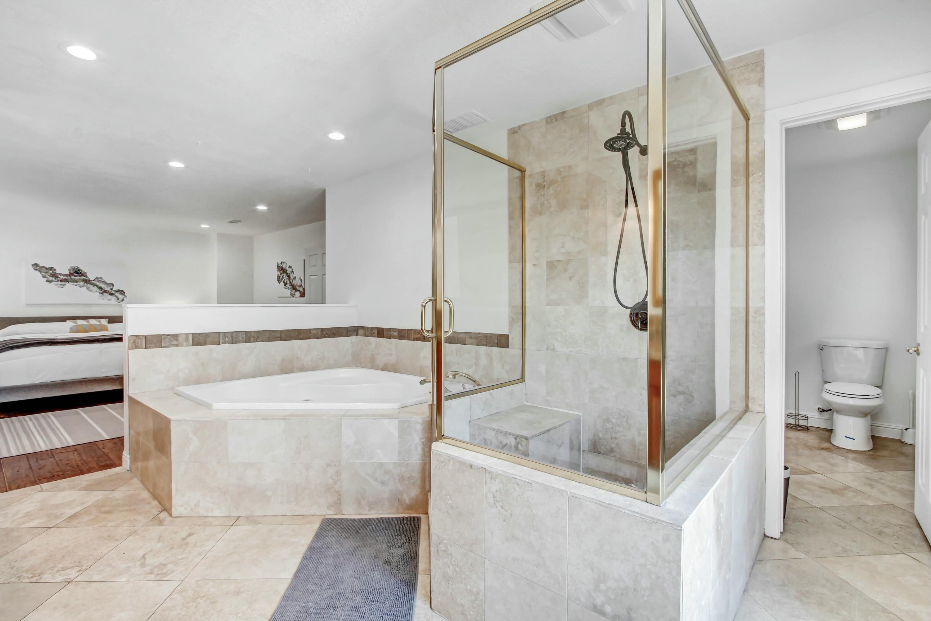 43480 Port Maria Road Bermuda Dunes, CA 92203 - Photo 14 of 24 a spacious bathroom with a tub shower and sink