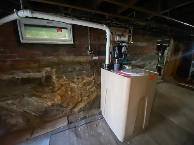 a close view of water heater room