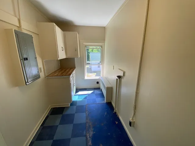 a view of hallway with stairs