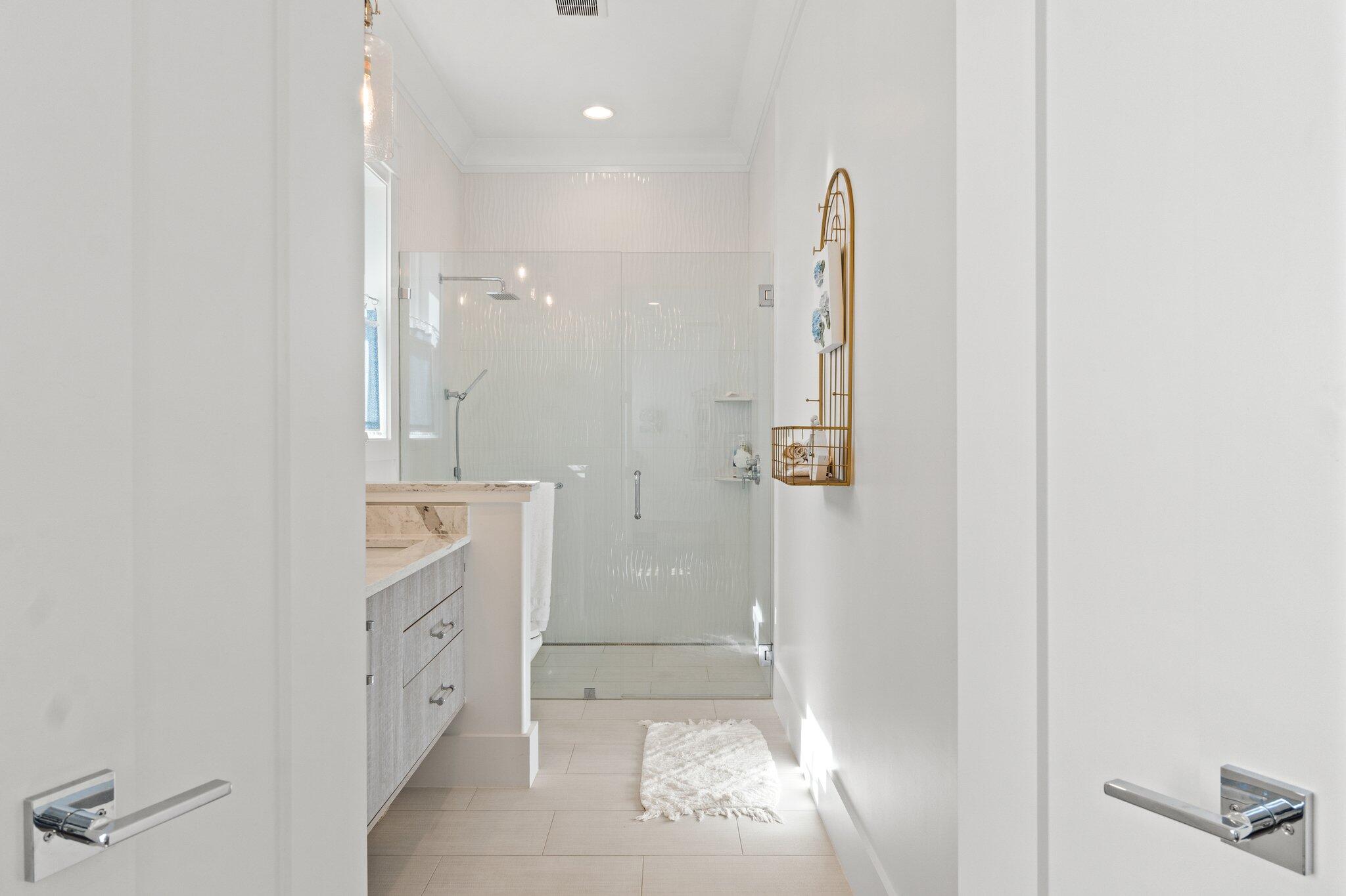 479 Ridge Road Santa Rosa Beach, FL 32459 - Photo 18 of 45 view of a bathroom with a shower and a sink
