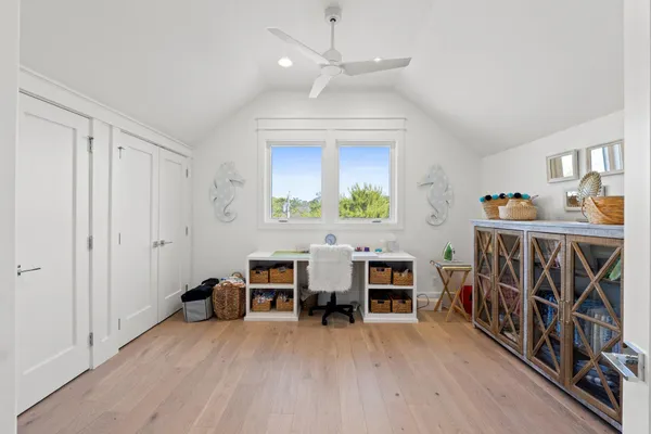 a view of a livingroom with furniture and window