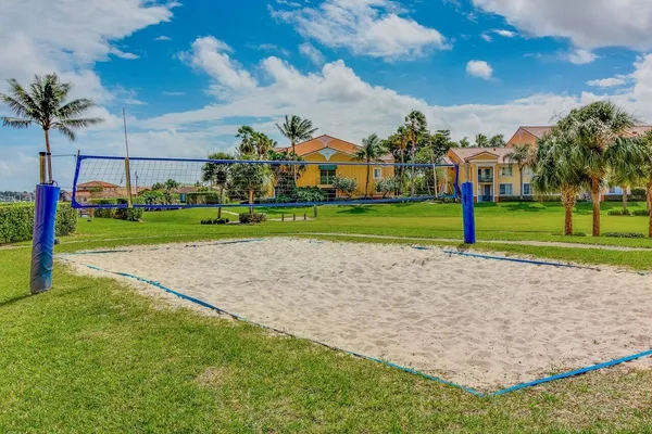 a view of a volley ball court