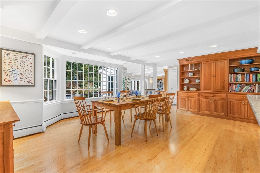 46 Round Hill Road Lincoln, MA 01773 - Photo 11 of 42 a dining room with furniture and wooden floor