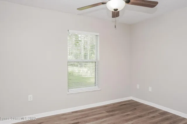 an empty room with a window