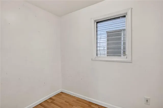 a view of a small space with window