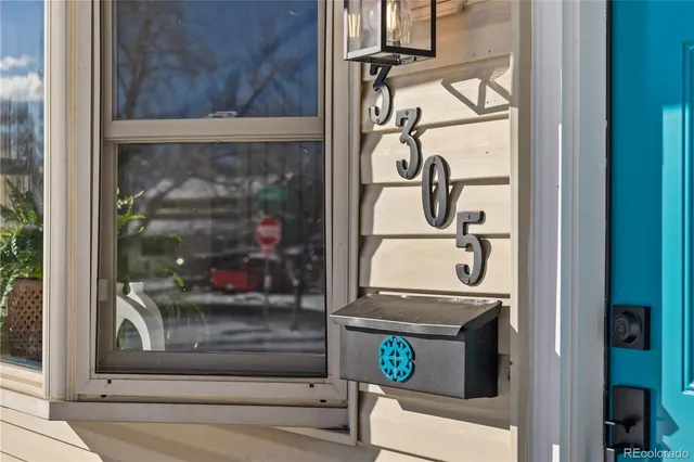 a window with a sign on it