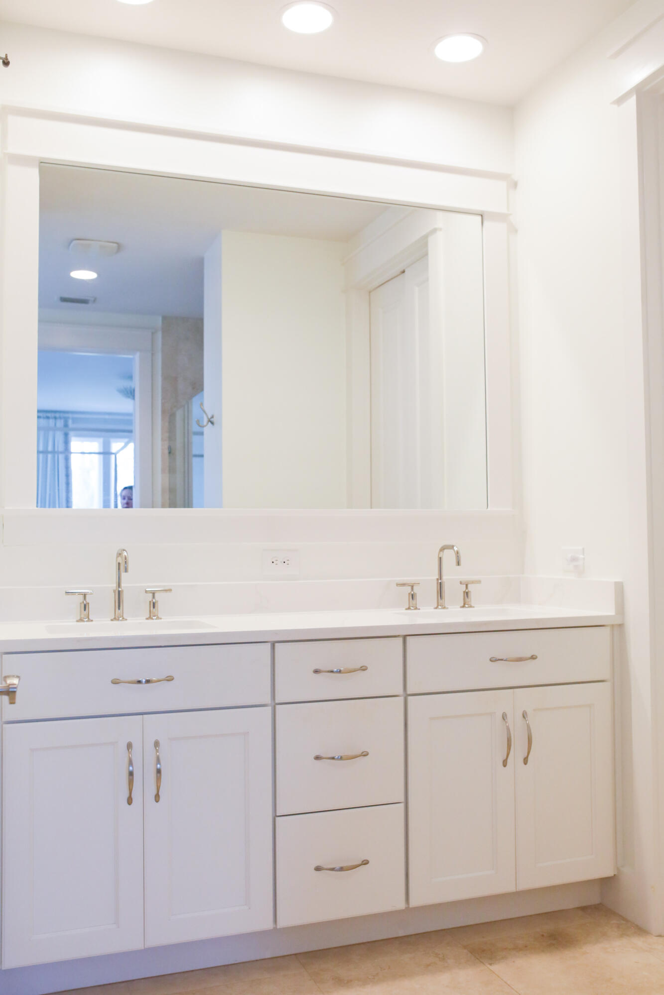 27 Somersault Lane Inlet Beach, FL 32461 - Photo 20 of 42 a bathroom with a sink vanity and mirror