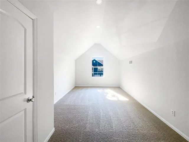 a view of a room with a window