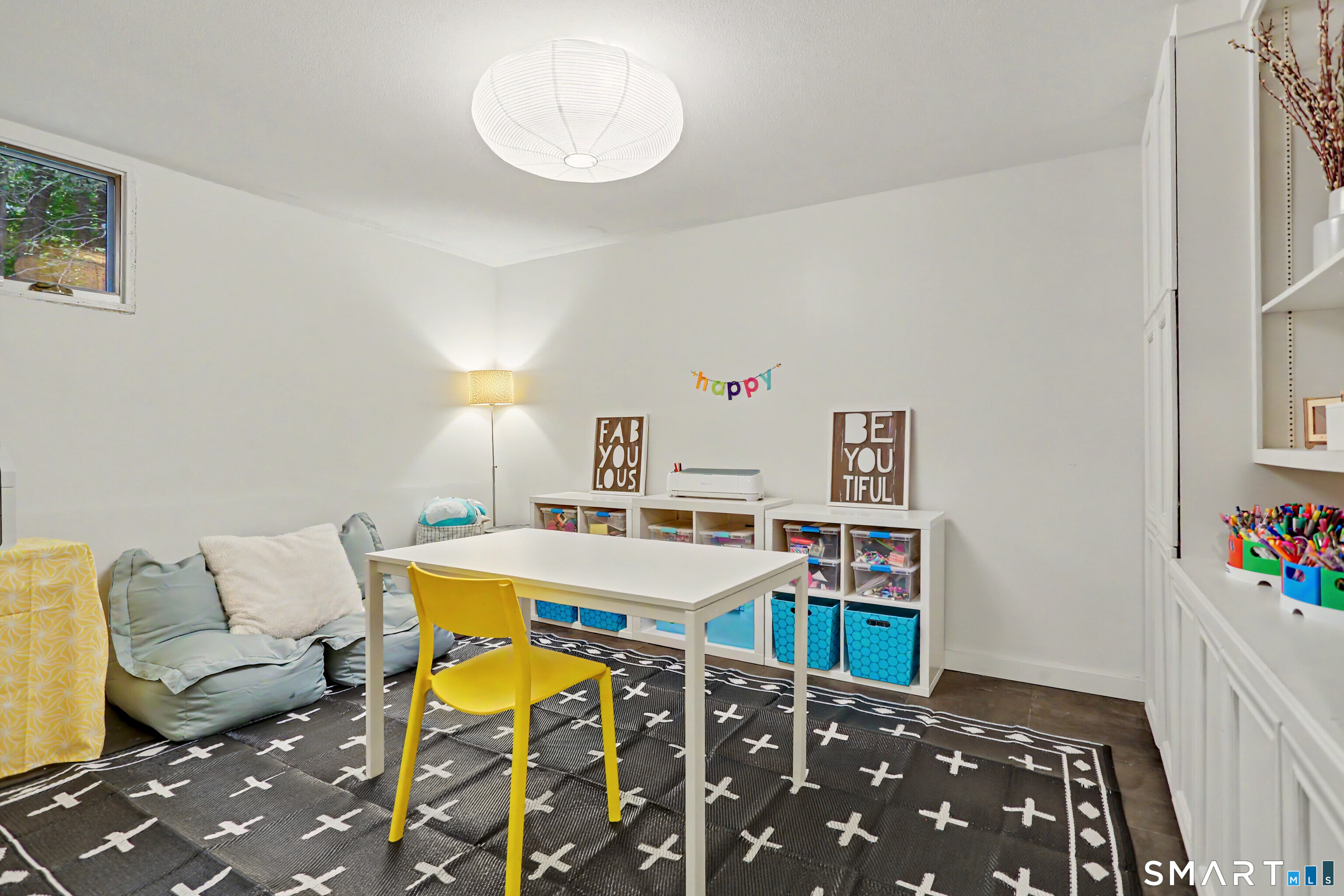 9 Autumn Ridge Road Weston, CT 06883 - Photo 29 of 40 The lower level office is being used as a craft/play room, & has built-ins. There is a large rec room across the hall, currently being used as an office. There is a door to the outside from that room.