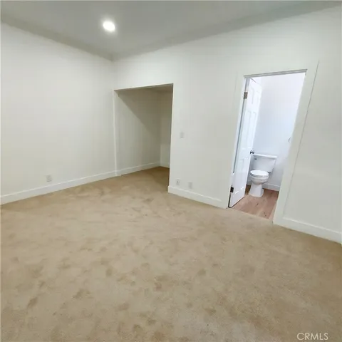 an empty room with an entryway