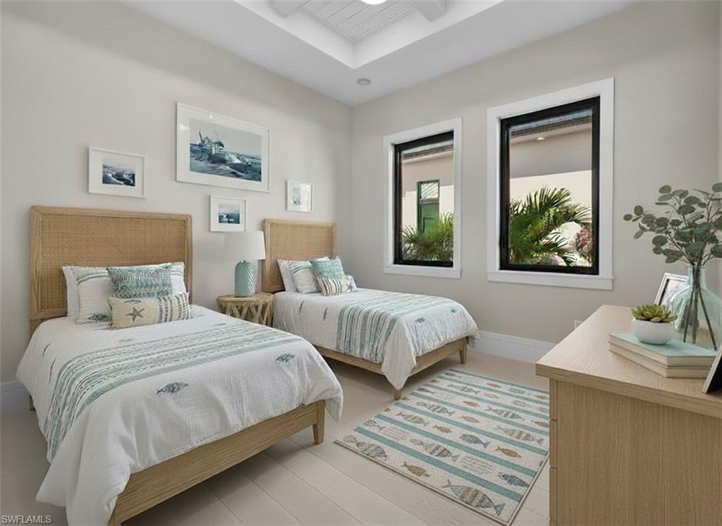 1045 Morningside Drive Naples, FL 34103 - Photo 38 of 50 Virtually Staged Bedroom2 Bedroom with baseboards and a raised ceiling