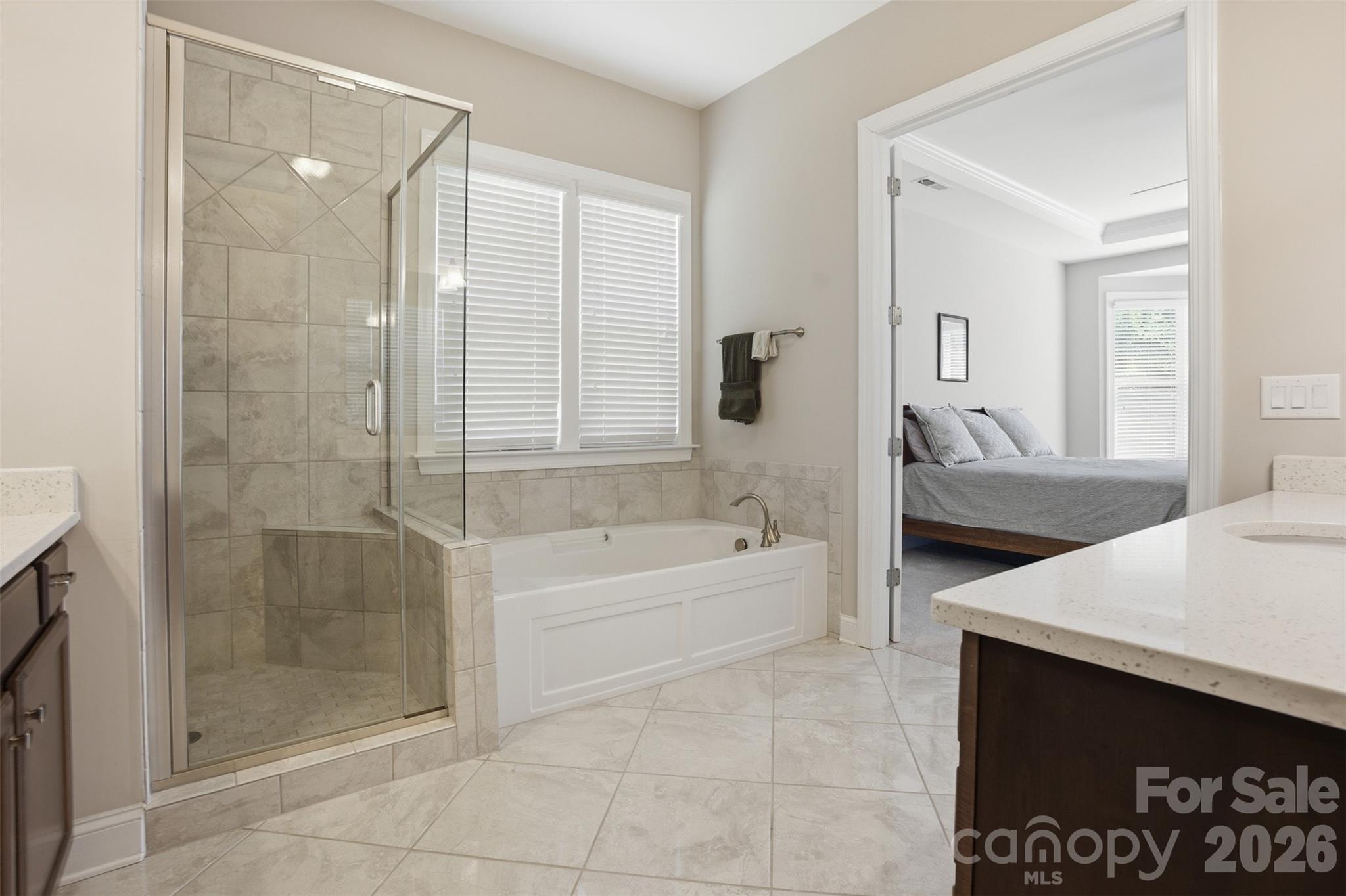 14022 Salem Ridge Road Huntersville, NC 28078 - Photo 18 of 38 a spacious bathroom with a tub shower and sink