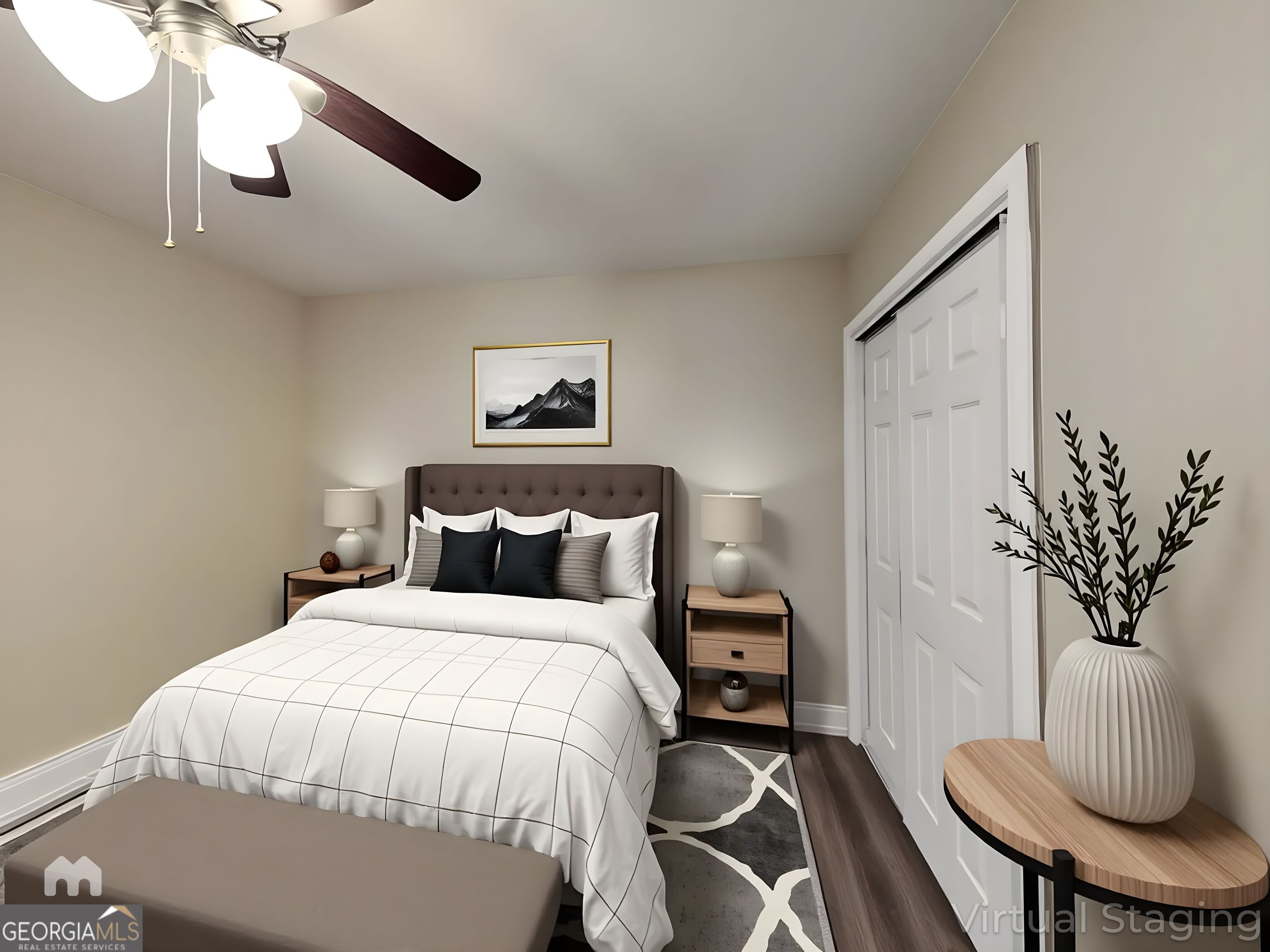 1284 Westmont Road Southwest Atlanta, GA 30311 - Photo 2 of 20 a bedroom with bed and a potted plant