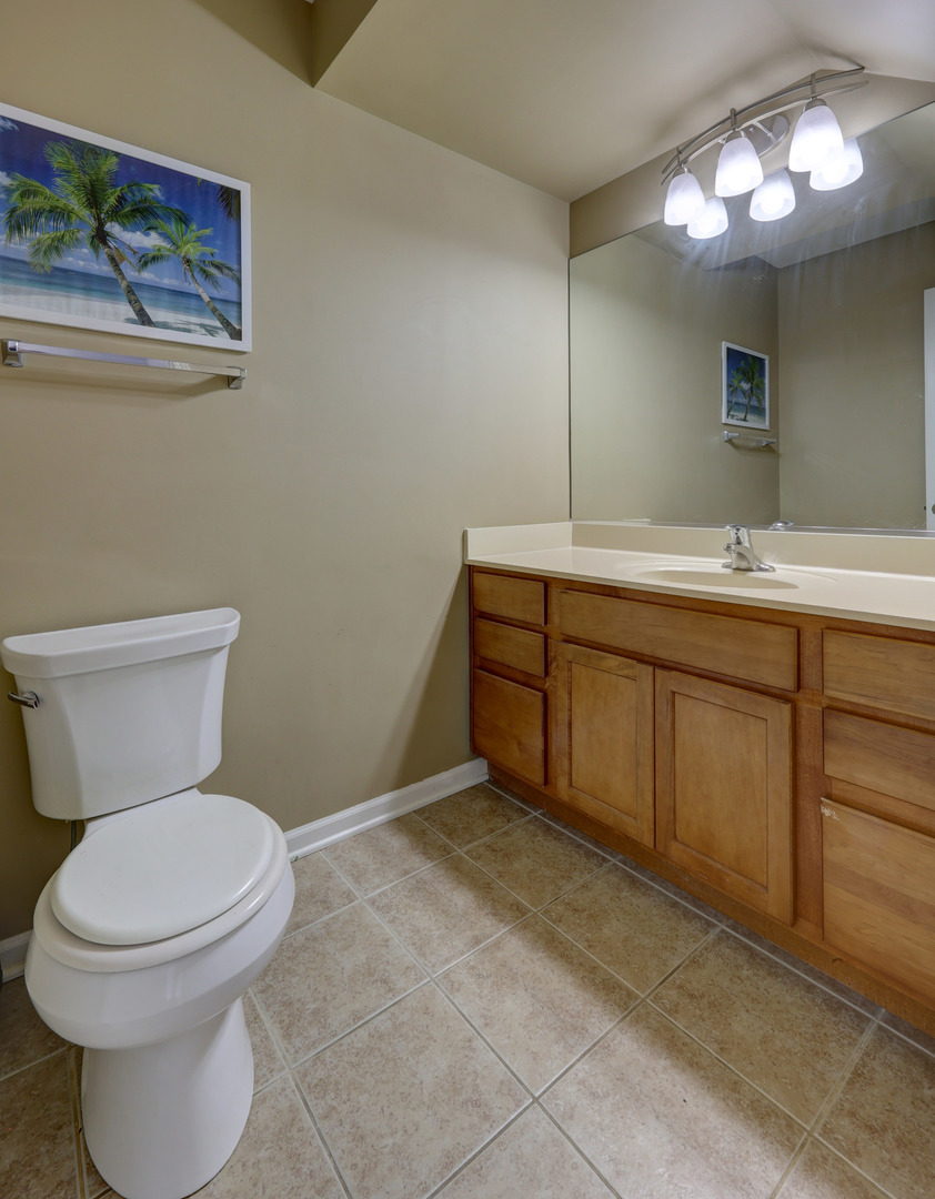 469 George Street Wood Dale, IL 60191 - Photo 13 of 24 a bathroom with a toilet sink and mirror