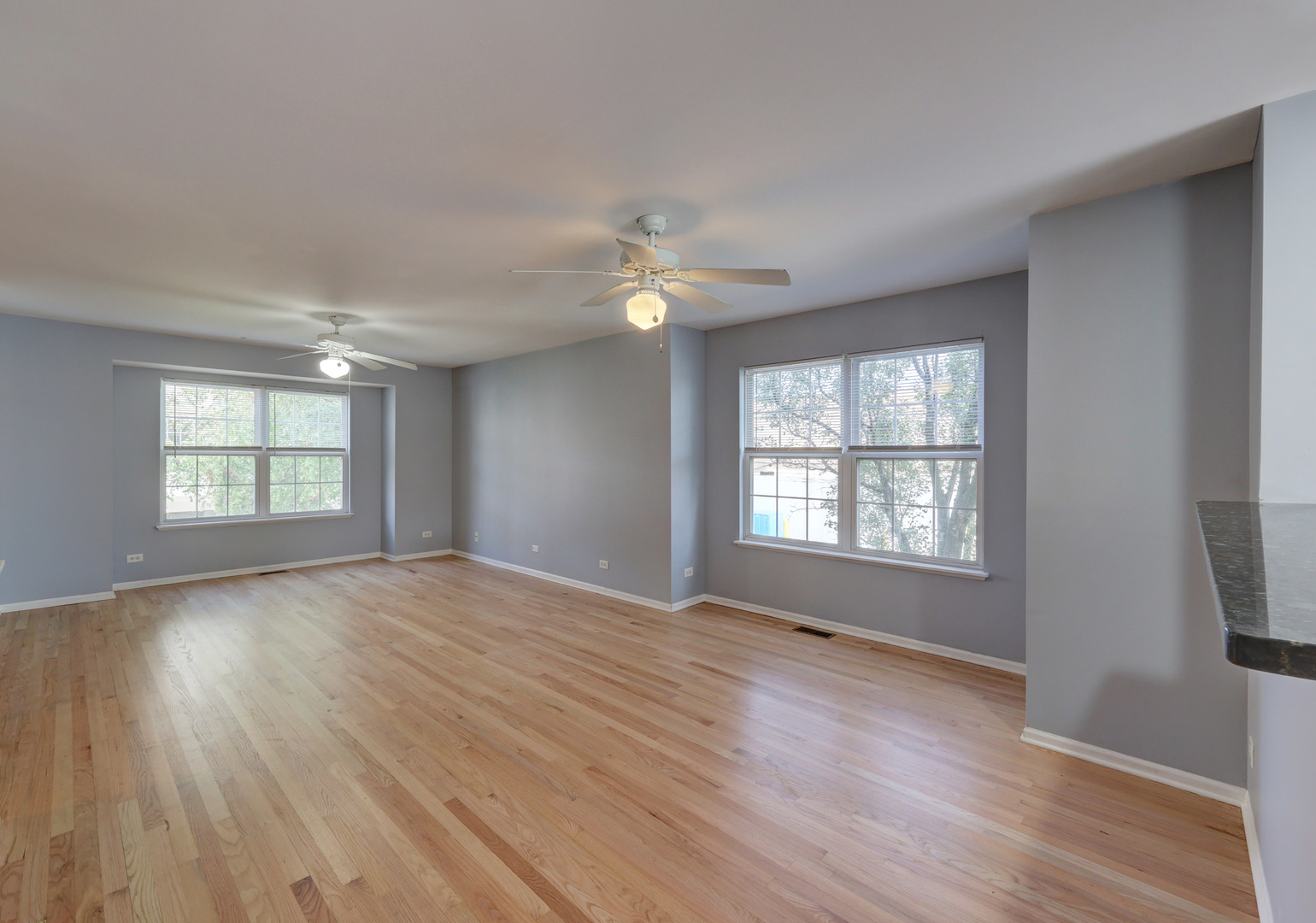 469 George Street Wood Dale, IL 60191 - Photo 4 of 24 a view of an empty room with a window and wooden floor