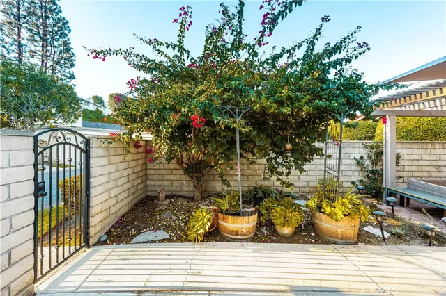 a view of a terrace with sitting area