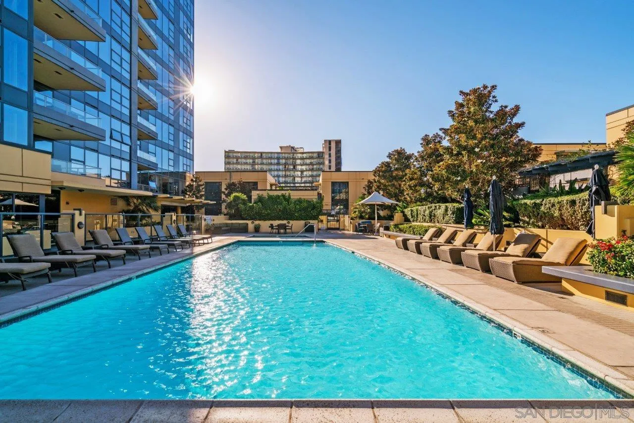 1325 Pacific Highway, Unit 2705 San Diego, CA 92101 - Photo 43 of 59 a swimming pool view with a outdoor seating