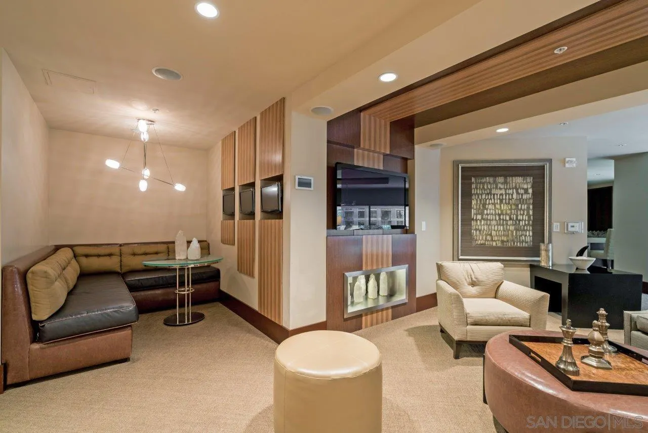 1325 Pacific Highway, Unit 2705 San Diego, CA 92101 - Photo 48 of 59 a living room with furniture and a large window