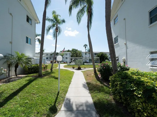 a view of swimming pool with garden