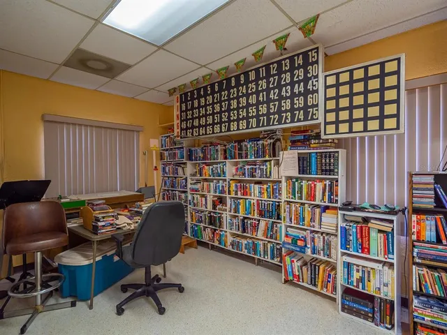 a utility room with cabinets